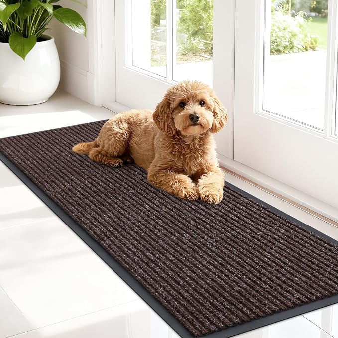 OLANLY Front Door Mat Indoor Outdoor Entrance, Waterproof Heavy Duty Doormat by OLANLY