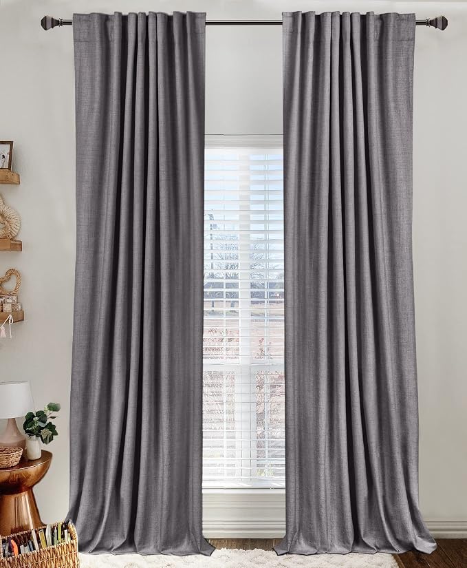 100% Blackout Shield Linen Blackout Curtains by 100BlackoutShield
