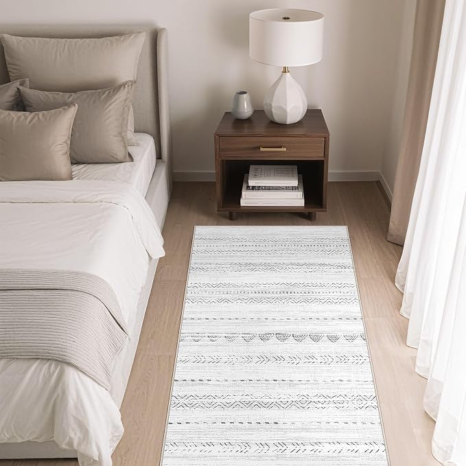 Nakagishi 2X4 Rug Washable Area Rug: Small Soft Boho Farmhouse Neutral Moroccan - Image 4
