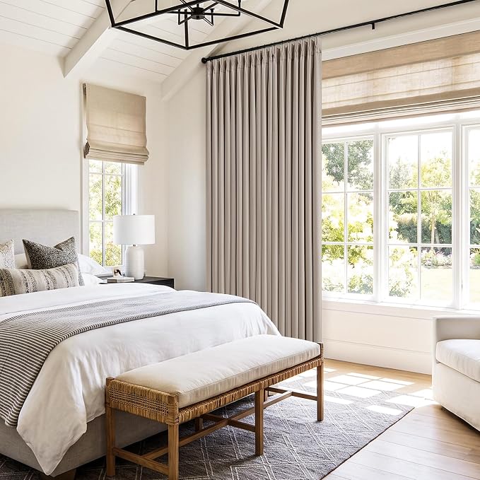 60 Inch Extra Wide 100% Blackout 90 Inch Curtains 1 Panel, Burlywood Birch | - Image 5