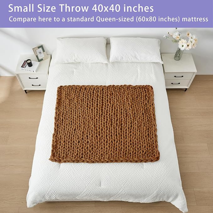 Bigacogo Chunky Knit Throw Blanket - Image 5