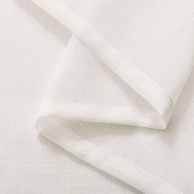 Joydeco Sheer Curtains 84 Inches Long, Cream Curtains - Image 7