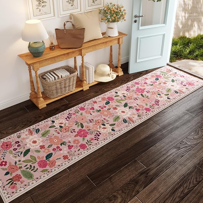 Rugcomf Runners for Hallways Kitchen Runner Rug Non Slip 2'x 10' Long Washable - Image 3