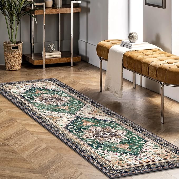 Yamaziot Washable Runner Rug, 2x6 Non-Slip Boho Vintage Hallway Rug Runner - Image 6