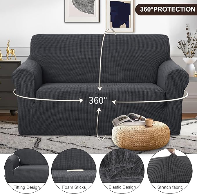 U-NICE HOME Loveseat Cover Stretch Couch Cover Sofa Cover Sofa Slipcover - Image 3
