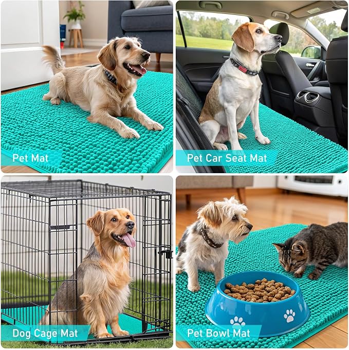 OLANLY Dog Door Mat for Muddy Paws 47x24, Absorbs Moisture and Dirt, Absorbent - Image 7
