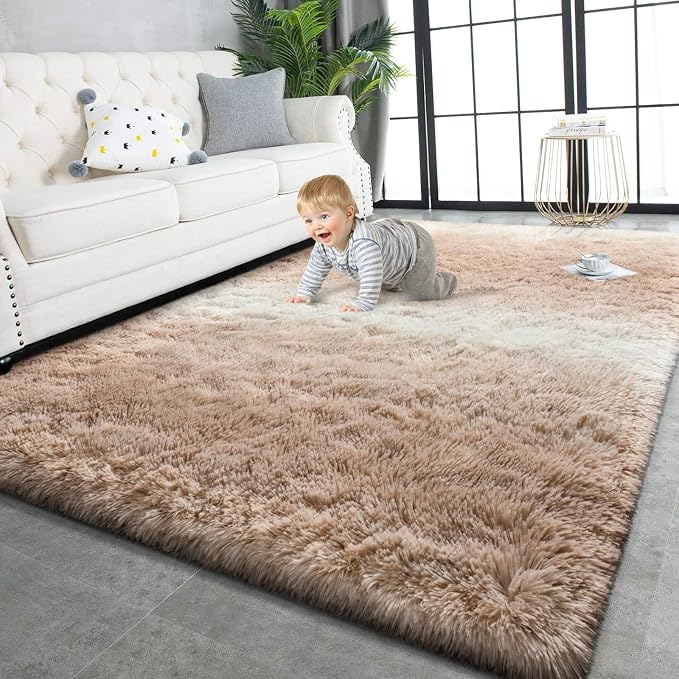 TWINNIS Super Soft Shaggy Rugs Fluffy Carpets, 8x10 Feet, Indoor Modern Plush by TWINNIS