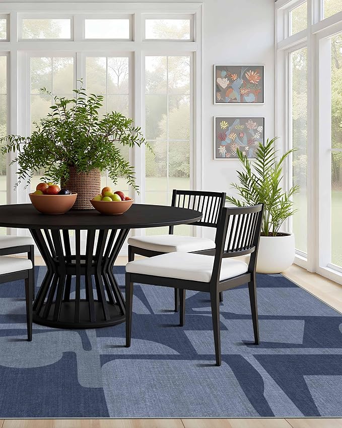 Latte&Fog 8x10 Area Rugs for Living Room, Large Modern Abstract Washable Rug - Image 2