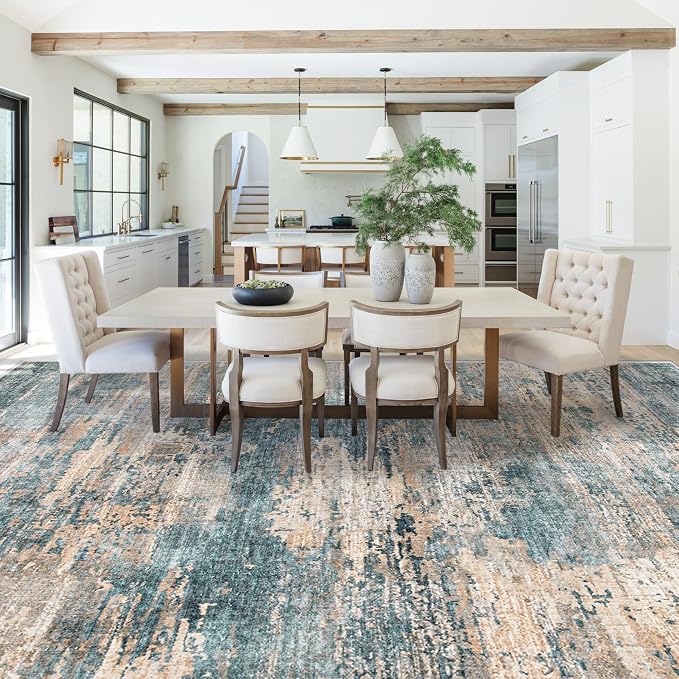 XLUEZ 9x12 Area Rug for Living Room, Washable Modern Abstract Large Area Rug - Image 5