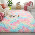 Amdrebio Rainbow Unicorn Large Fuzzy Rug 8x10 by Amdrebio