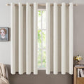 MIULEE Linen Texture Curtains for Bedroom Solid 100% Blackout Thermal Insulated by MIULEE