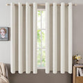 MIULEE Linen Texture Curtains for Bedroom Solid 100% Blackout Thermal Insulated by MIULEE