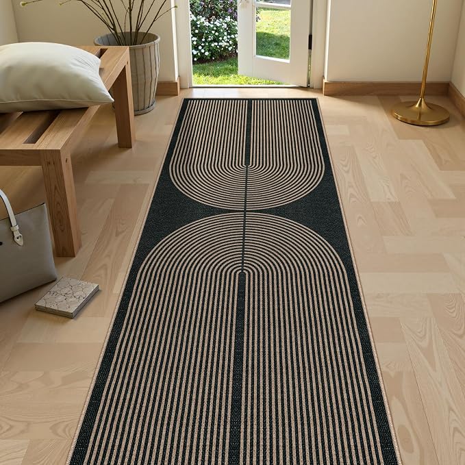 Lahome Enfys Modern Rainbow Kitchen Runner Rug, 2x8 Easy Jute Rug Runners by Lahome