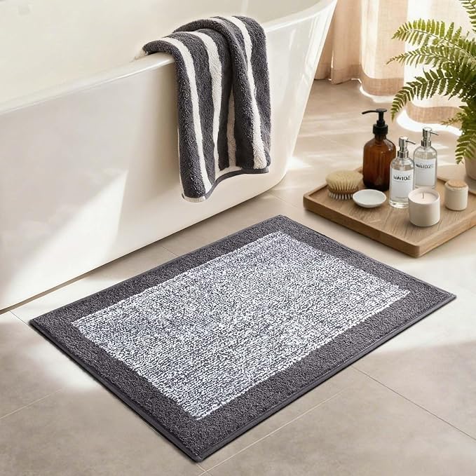 36x24 Large Bathroom Rugs Washable Non Slip, Soft Absorbent Quick Dry Mats - Image 4