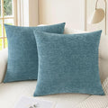 CaliTime Throw Pillow Covers Decorative 20 X 20 Inches Pack of 2 Cozy Chenille by CaliTime