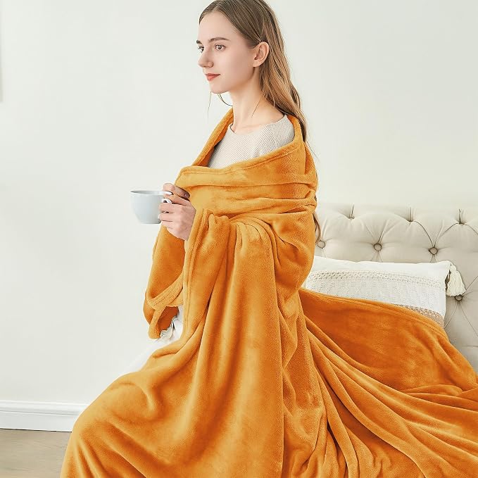 BEDELITE Burnt Orange Throw Blankets - Image 4