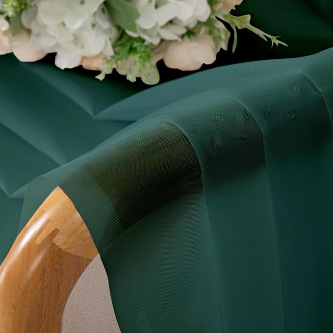 OWENIE Sheer Curtains 63 inch Length 2 Panels Set, Light Weight Soft Solid - Image 5
