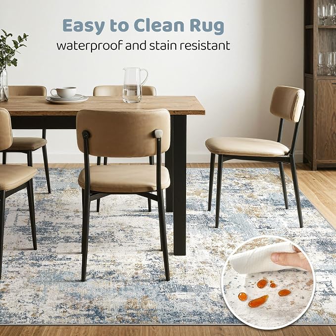 LOONGRUG 12x15 Area Rug Washable Large Neutral Modern Living Room Rugs | - Image 6