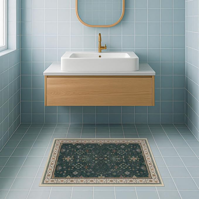 Dark Green 2x3 Door Mat Indoor Entrance Rug - Image 2