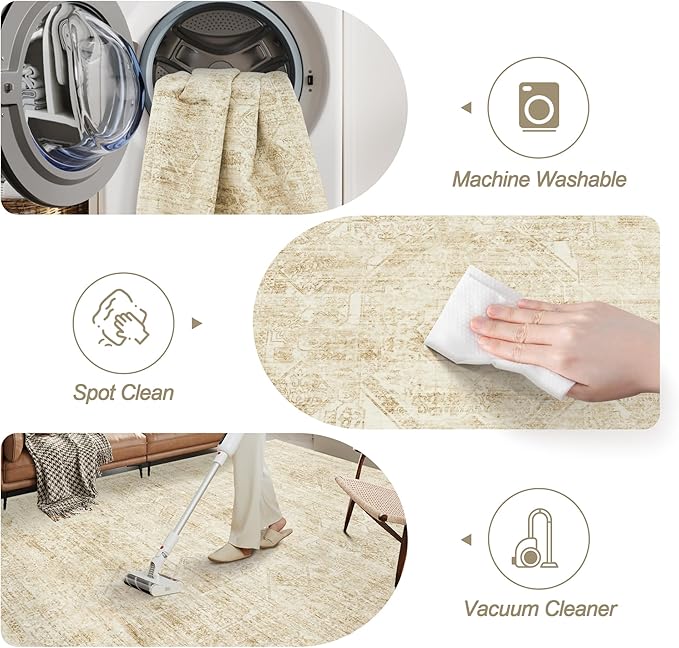 Washable Area Rug 10x14, Large Soft Rugs - Image 4