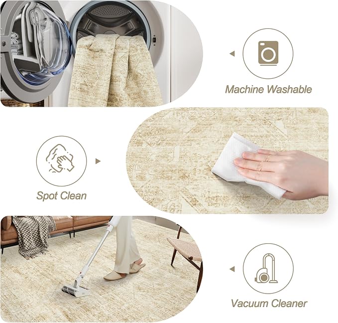 Washable Area Rug 9x12, Large Soft Rugs - Image 4