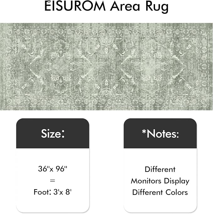 Washable 3x8 Runner Rug - Image 6