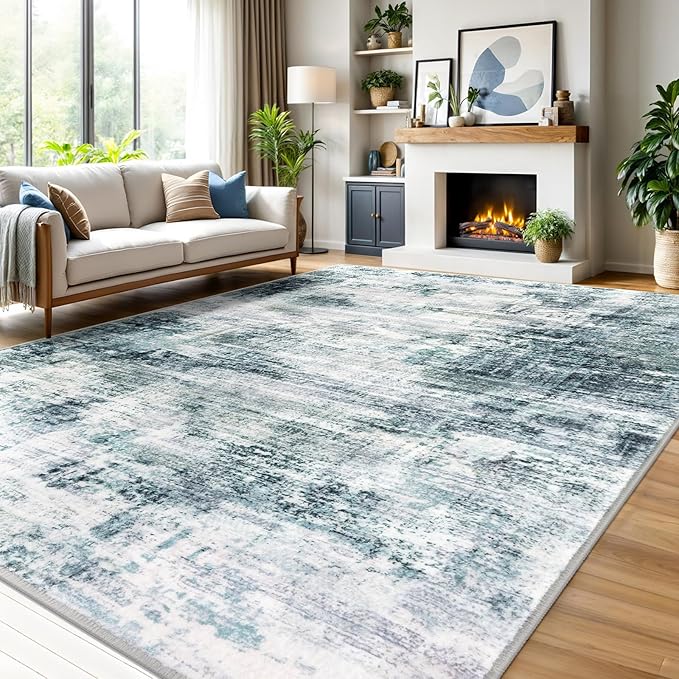 IOHOUZE Abstract Area Rugs 9x12 Ft Washable Large Rugs by iOhouze