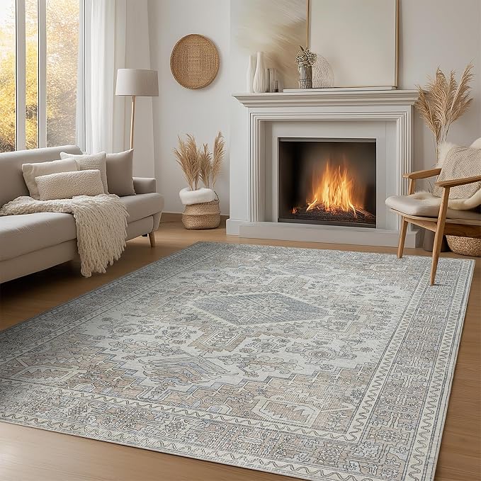 Machine Washable Rugs 5x7 Area Rugs - Image 9