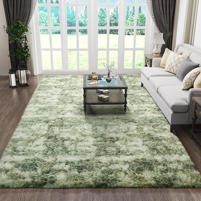 Ophanie Green and White Area Rugs - Image 3