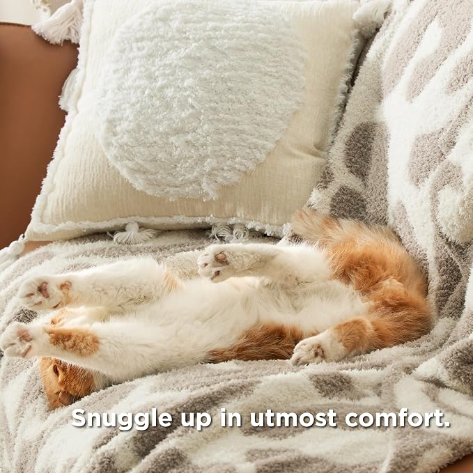 Bedsure Leopard Throw Blanket for Couch, Cheetah Print Knit Fall Gifts Blanket - Image 5