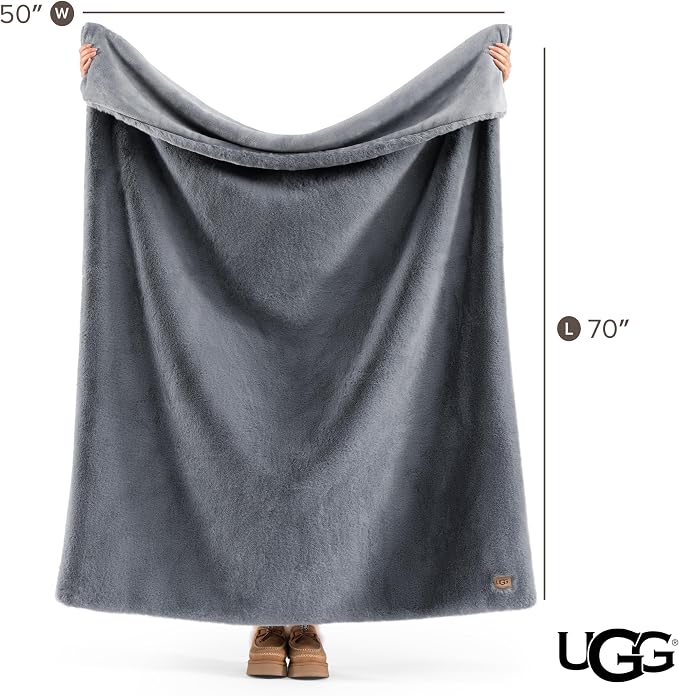 UGG Euphoria Faux Fur Throw Blanket, Oversized Soft Throw - Image 8