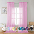 Aiyufeng 96inch Long Pink Sheers Drapes by Aiyufeng