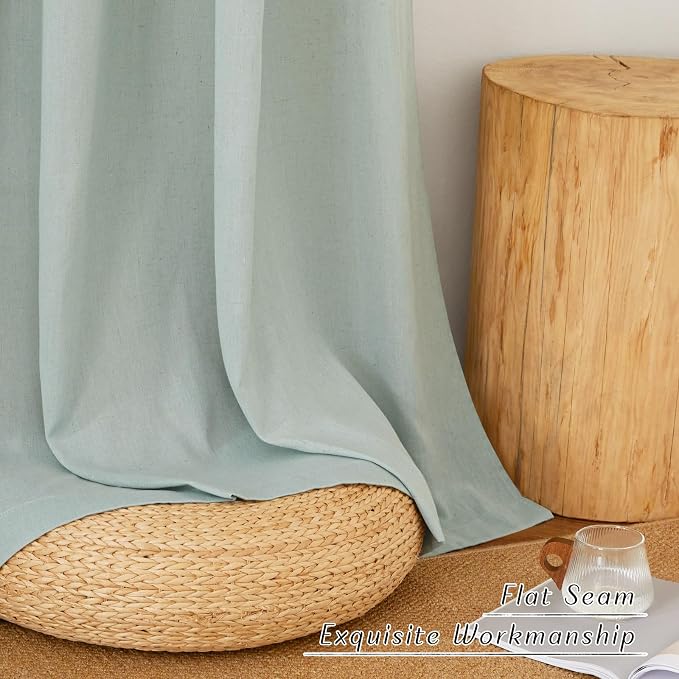 NICETOWN Rustic Linen 102 inch Long Curtains - Image 8
