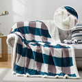 PU MEI Sherpa Blanket Twin Plaid Thick Bed Blanket, 60”*80” Super Soft Flannel by HOME