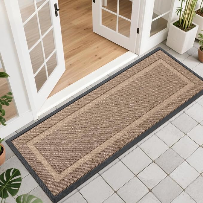 OLANLY Front Door Mat Indoor Outdoor Entrance, Waterproof All-Season, by OLANLY