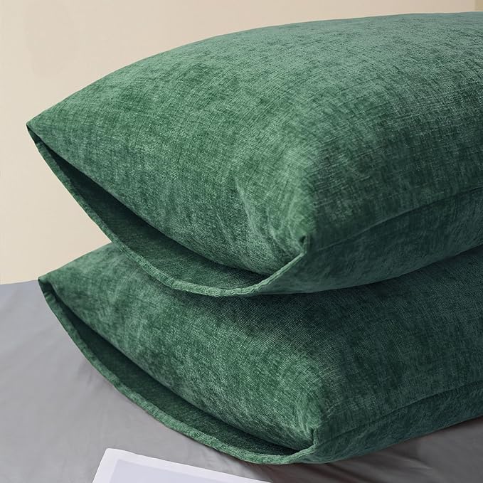 CaliTime Throw Pillow Covers Decorative 20 X 26 Inches Pack of 2 Cozy Chenille - Image 4
