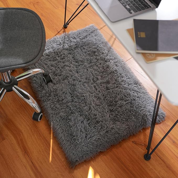 Ophanie 2x4 Small Rug Upgrade Non Slip Throw Bedside Area Rugs, Fluffy Soft - Image 6