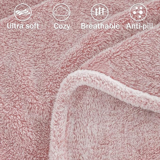 Exclusivo Mezcla Plush Fuzzy Fleece Throw Blanket Extra Large, Super Soft - Image 2