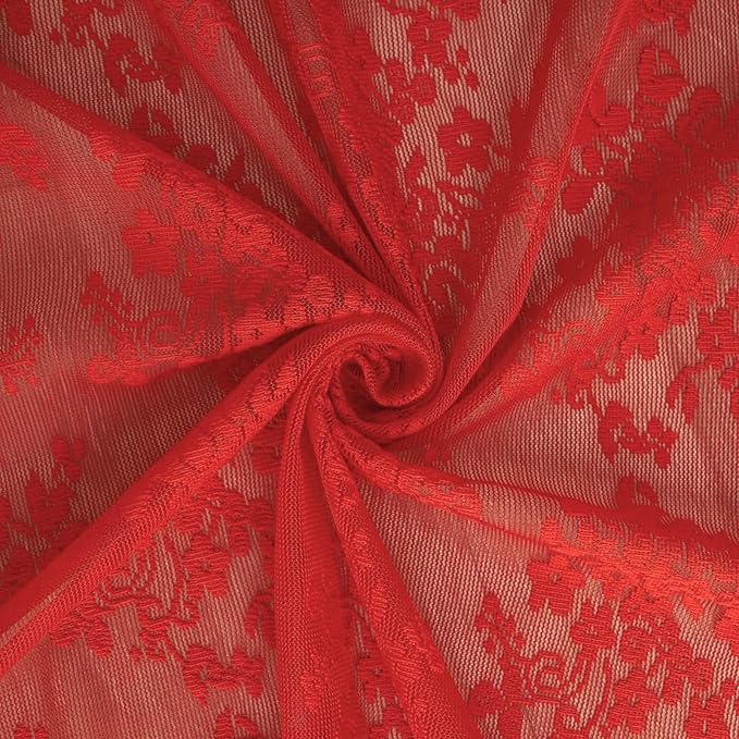YJ YANJUN Vintage Lace Curtains 72 Inch Length 2 Panels - Image 6