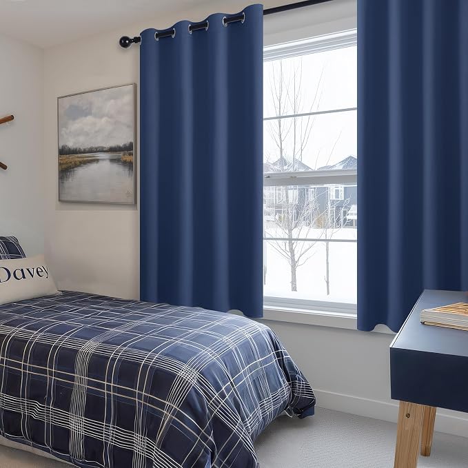 Blackout Curtains for Bedroom, 2 Drape Panels, 42 x 54 Inch | Thermal Insulated - Image 6