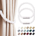 NICEEC 2 Pack Strong Magnetic Curtain Tiebacks Modern Simple Style Drape Tie by NICEEC