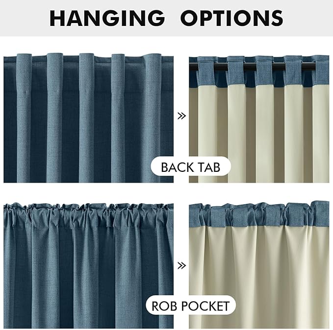 MIULEE 100% Blackout Linen Curtains - Image 5