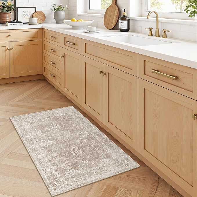 Madane 2x3 Washable Rugs for Entryway, Low Pile Non-Slip Small Area Rug Kitchen - Image 2