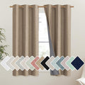 NICETOWN Burlap Vintage Open Linen Weave Flax Thermal Curtains, 100% Blackout by NICETOWN