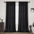 Nanspring Black Extra Long Curtain 130 inches Long 2 Panels Set by Nanspring