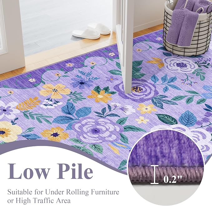 DUKINO 2.6x8 Runner Rug, Washable Runner Rug - Image 7