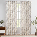 jinchan Linen Blend Curtain Floral Curtains by JINCHAN