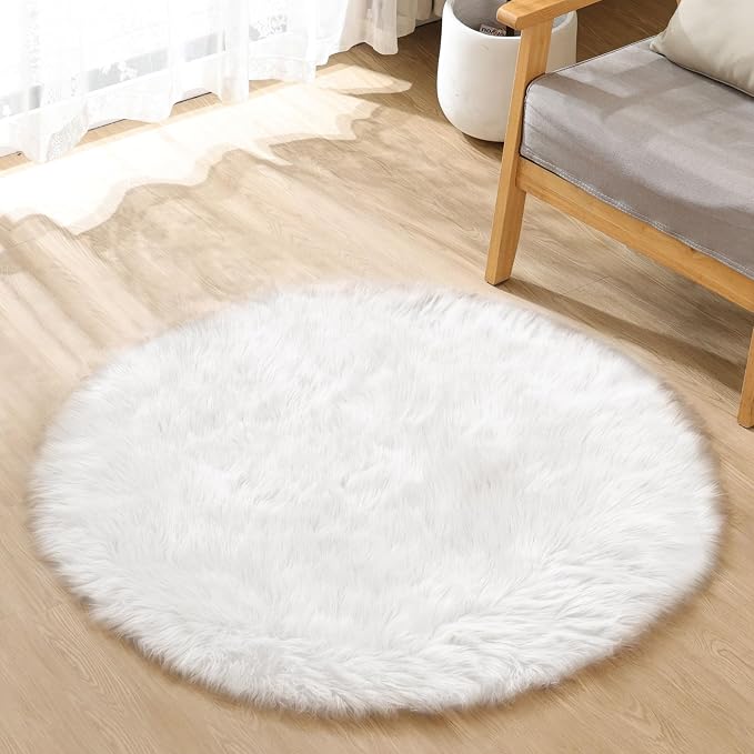 ORINOVA White Fluffy Faux Fur Rugs by ORINOVA