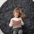 OLANLY Black Round Rugs for Bedroom by OLANLY