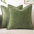 MIULEE Pack of 2 Couch Throw Pillow Covers 20x20 Inch Sage Green Farmhouse by MIULEE